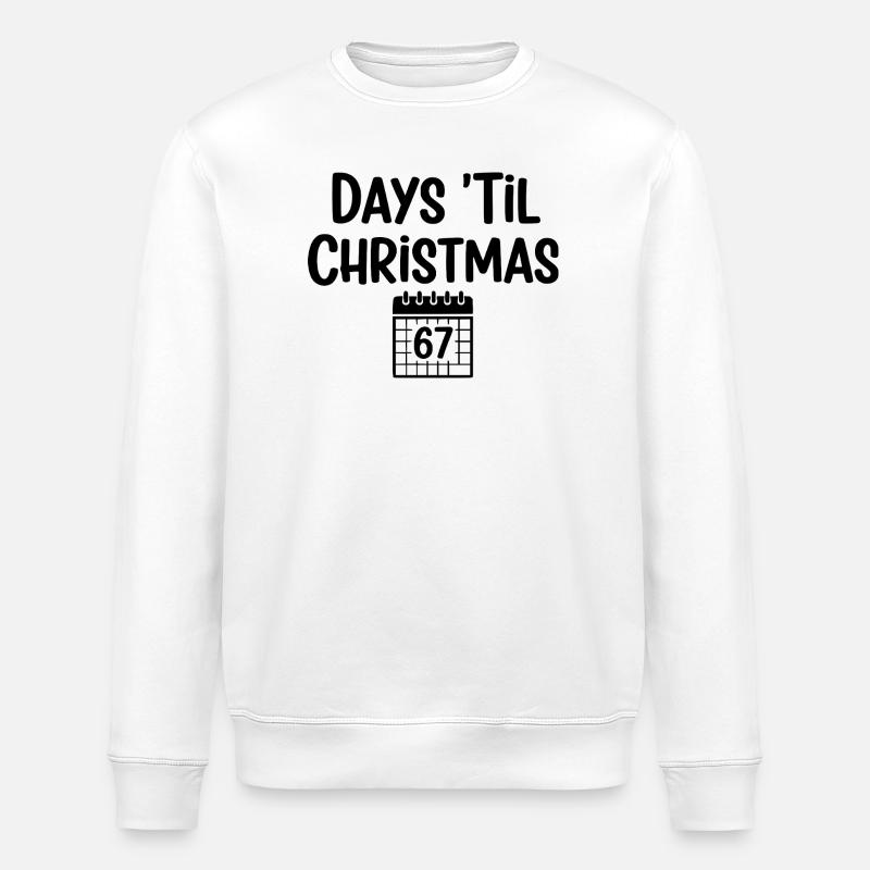 Days 'Til Christmas 67 - Stanley/Stella Unisex Bio-Sweatshirt ROLLER - Weiß