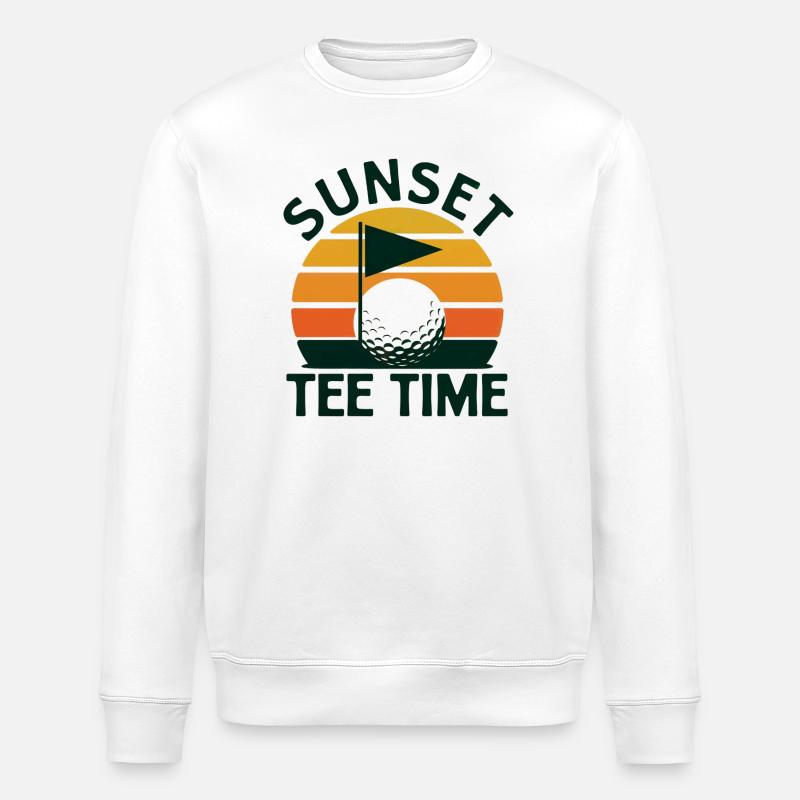 Golf Golfen Retro - Stanley/Stella Unisex Bio-Sweatshirt ROLLER - Weiß
