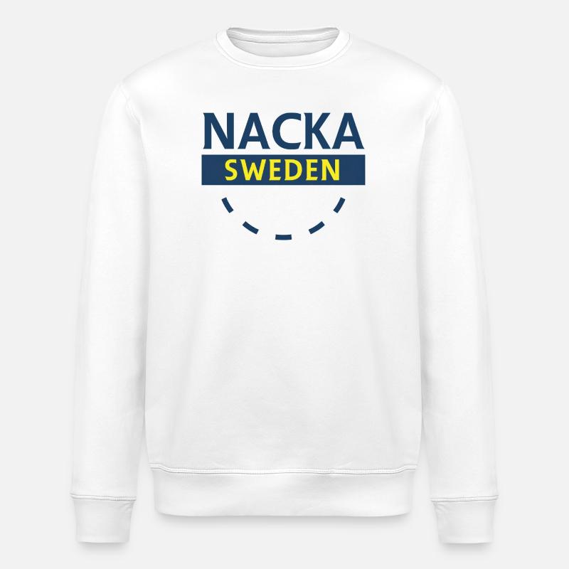 Emblème de Nacka Suède - Sweat bio ROLLER Stanley/Stella Unisexe - blanc