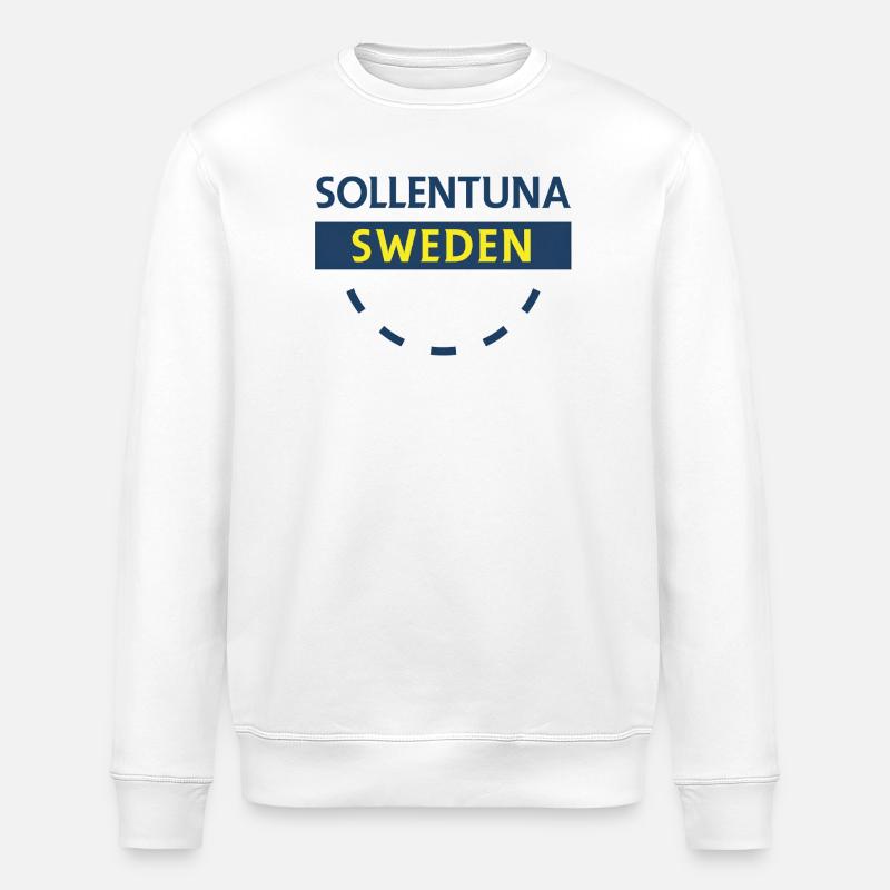 Sollentuna Schweden Neon Banner - Stanley/Stella Unisex Bio-Sweatshirt ROLLER - Weiß