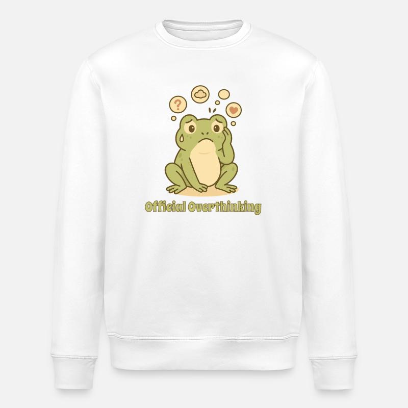 Grenouille réfléchie – Conception trop réfléchie - Sweat bio ROLLER Stanley/Stella Unisexe - blanc