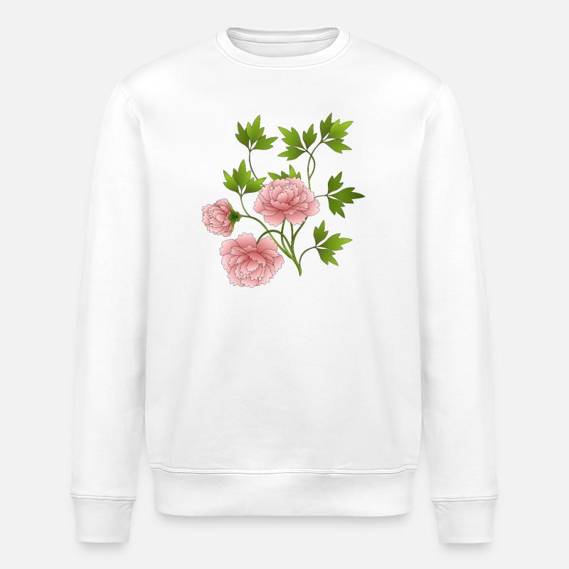 Blumen - Stanley/Stella Unisex Bio-Sweatshirt ROLLER - Weiß