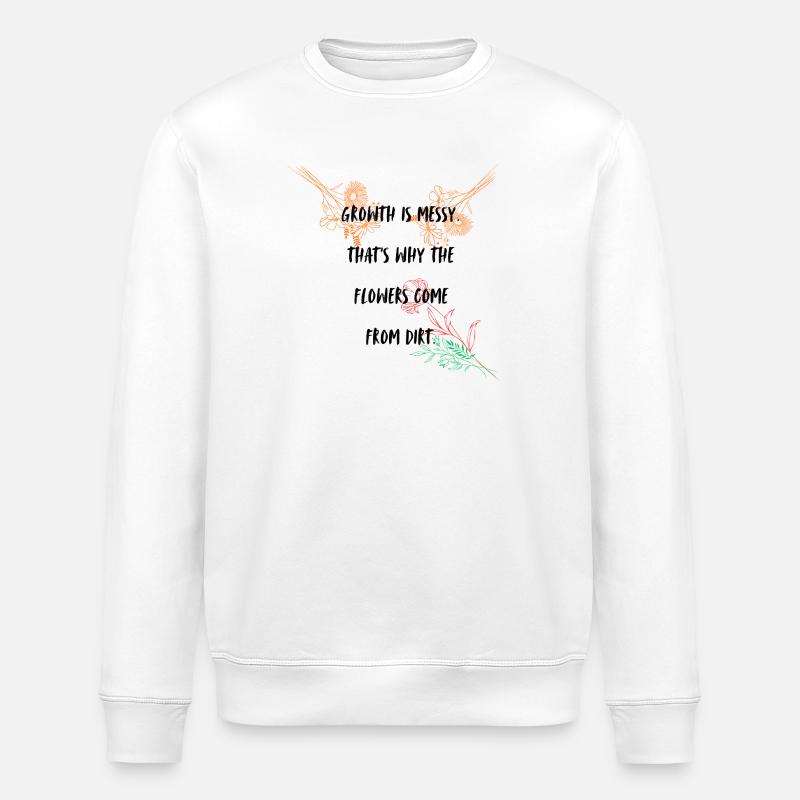 Growth typography design - Stanley/Stella ROLLER Unisex Organic Sweatshirt - white