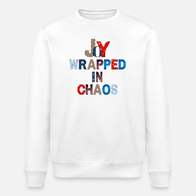 Weihnachtliches Typografie-Design - Stanley/Stella Unisex Bio-Sweatshirt ROLLER - Weiß