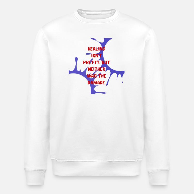 Heilsames Design - Stanley/Stella Unisex Bio-Sweatshirt ROLLER - Weiß