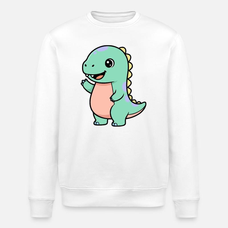 Süßer kleiner Drache - Stanley/Stella Unisex Bio-Sweatshirt ROLLER - Weiß