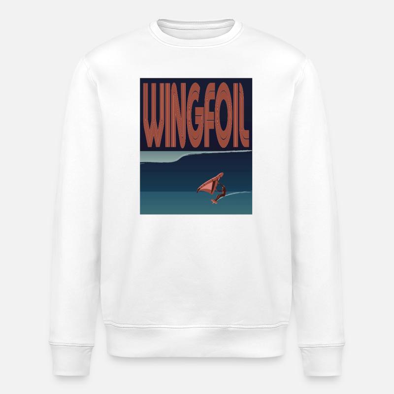 Arbre de wingfoiler - Sweat bio ROLLER Stanley/Stella Unisexe - blanc