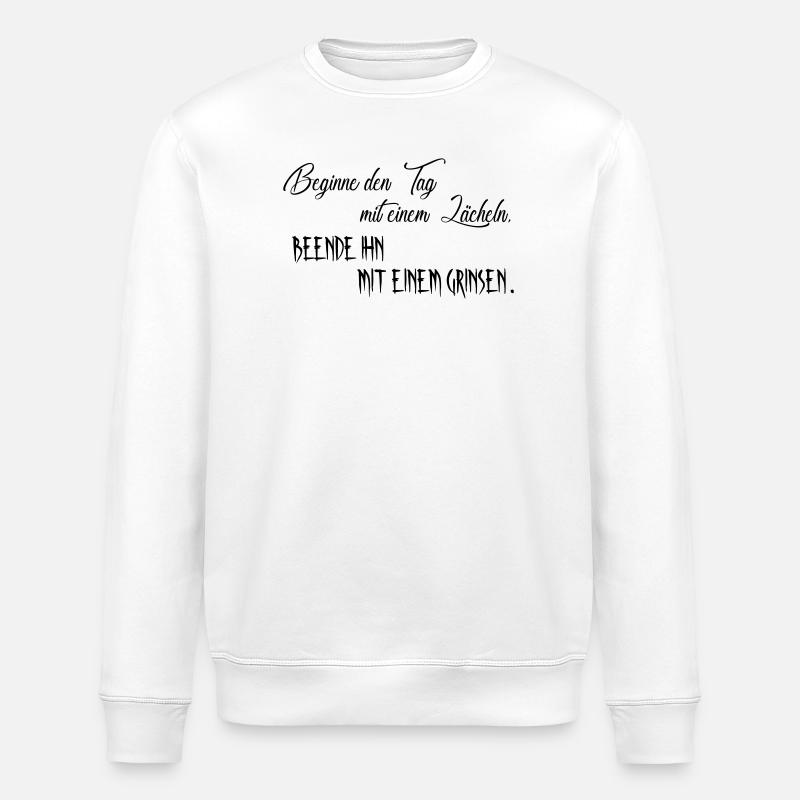 Commencer la journée - Sweat bio ROLLER Stanley/Stella Unisexe - blanc