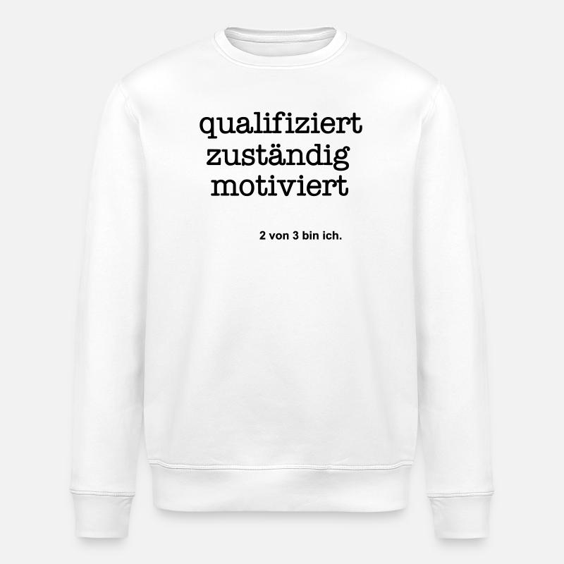 Deux sur trois - Sweat bio ROLLER Stanley/Stella Unisexe - blanc