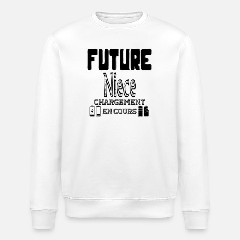 Future Niece Loading In Progress - Stanley/Stella ROLLER Unisex Organic Sweatshirt - white
