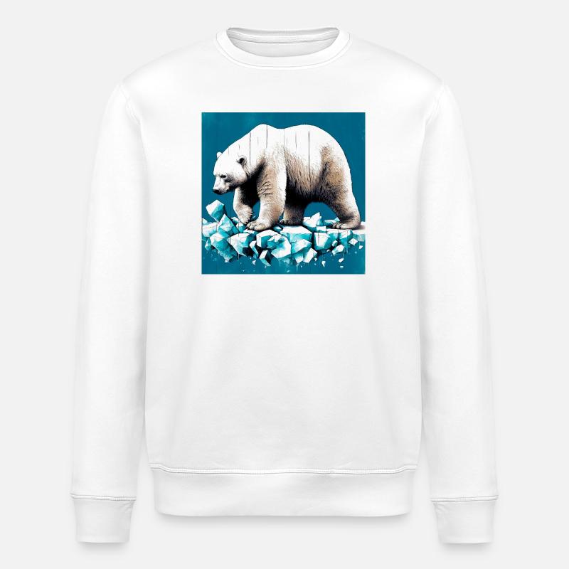Eisbär - Stanley/Stella Unisex Bio-Sweatshirt ROLLER - Weiß