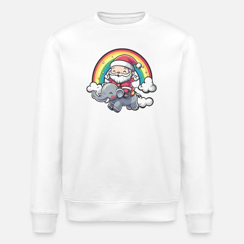 Mammut Weihnachtsmann Weihnachten - Stanley/Stella Unisex Bio-Sweatshirt ROLLER - Weiß