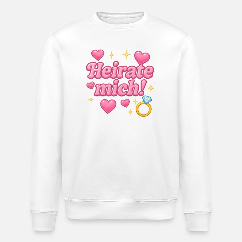heirate mich! / y2k design - Stanley/Stella Unisex Bio-Sweatshirt ROLLER - Weiß