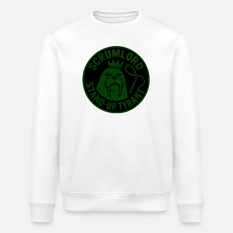 Scrumlord Stand-Up Tyranny - Stanley/Stella Unisex Bio-Sweatshirt ROLLER - Weiß