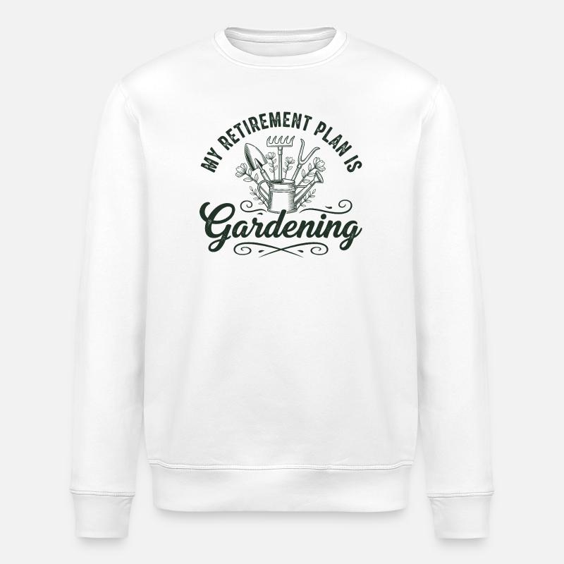 Gartenfreude im Ruhestand - Stanley/Stella Unisex Bio-Sweatshirt ROLLER - Weiß