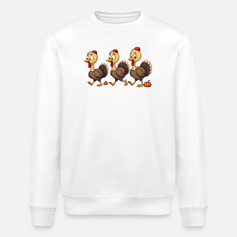 Bébé dinde de Thanksgiving - Sweat bio ROLLER Stanley/Stella Unisexe - blanc