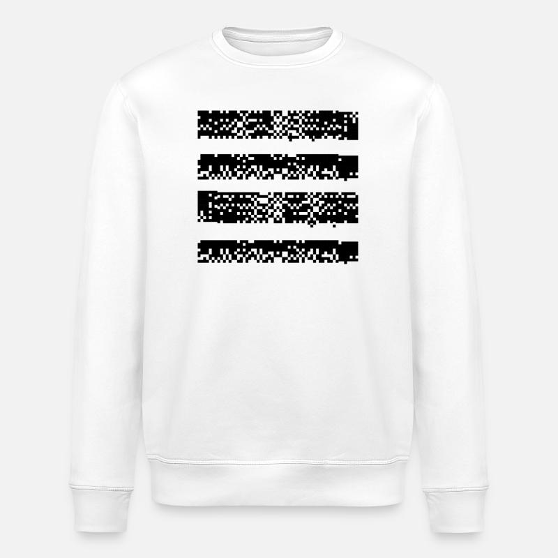 Fehlerhafte pixelige Linien - Stanley/Stella Unisex Bio-Sweatshirt ROLLER - Weiß