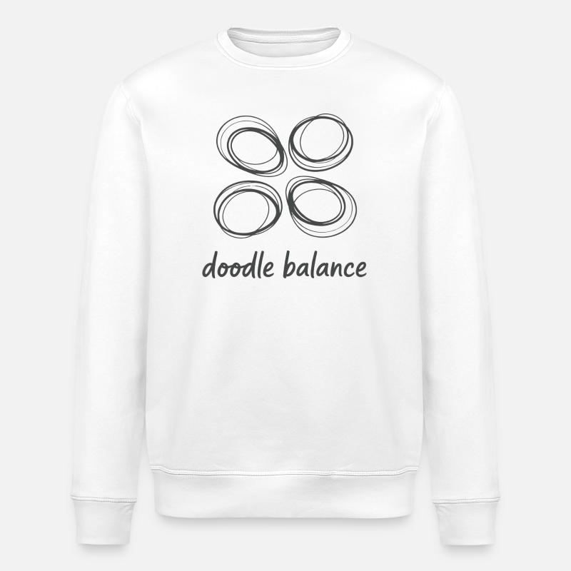 Dessin au trait abstrait - Sweat bio ROLLER Stanley/Stella Unisexe - blanc