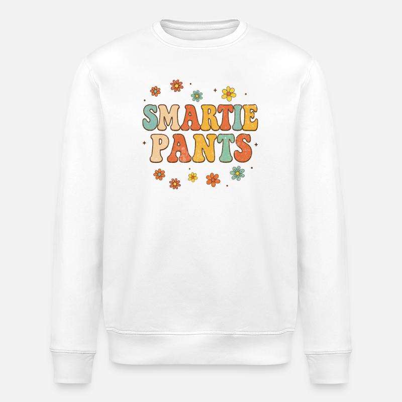 Fleurs rétro pour pantalons smartie - Sweat bio ROLLER Stanley/Stella Unisexe - blanc