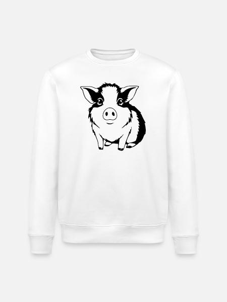 Meerschweinchen T-shirt Geschenk - Stanley/Stella Unisex Bio-Sweatshirt ROLLER - Weiß