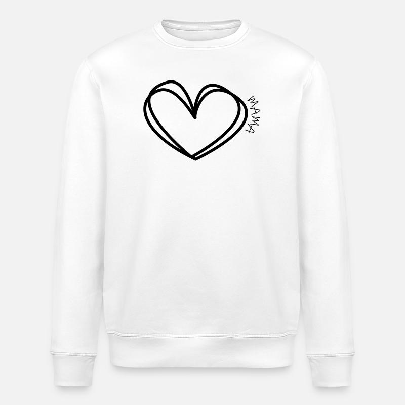 Cœur de maman - Sweat bio ROLLER Stanley/Stella Unisexe - blanc
