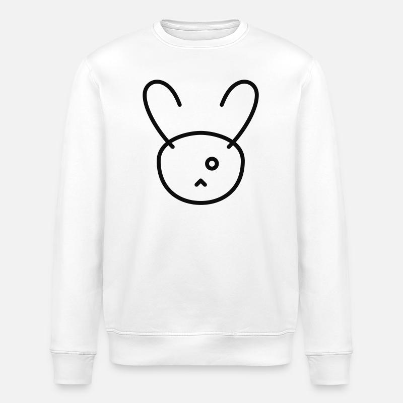 minimal hase - Stanley/Stella Unisex Bio-Sweatshirt ROLLER - Weiß