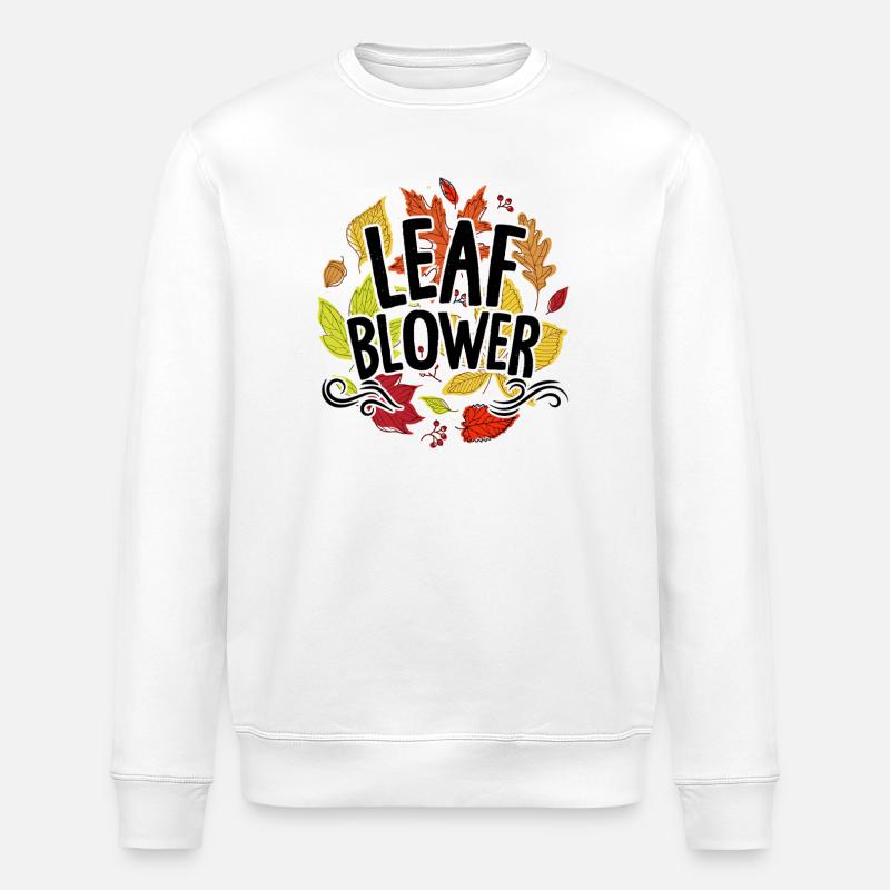 Laubbläser Herbst T-Shirt - Stanley/Stella Unisex Bio-Sweatshirt ROLLER - Weiß