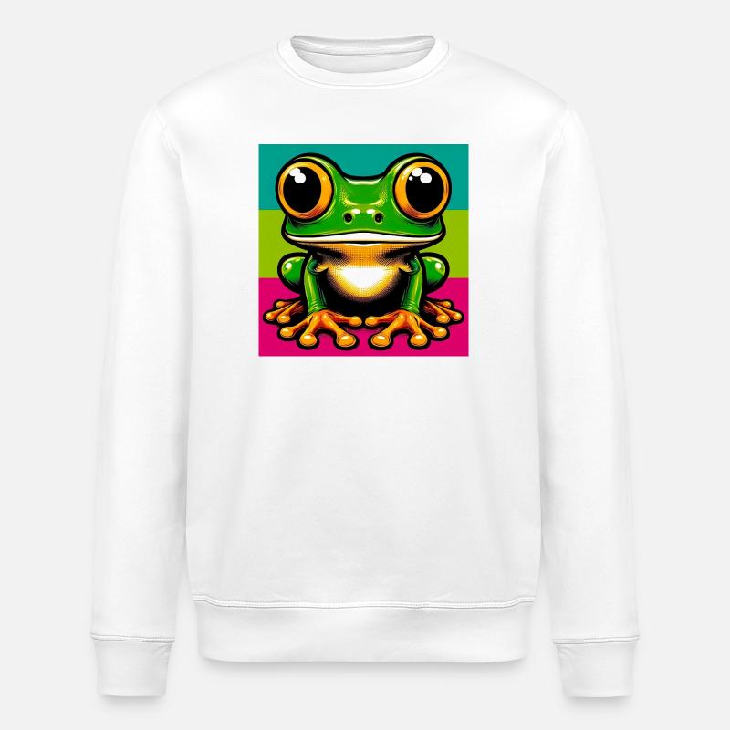 frog - Stanley/Stella ROLLER Unisex Organic Sweatshirt - white