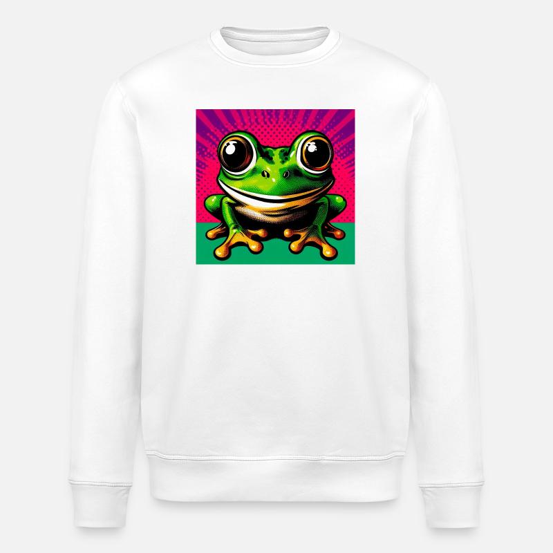 Frosch - Stanley/Stella Unisex Bio-Sweatshirt ROLLER - Weiß