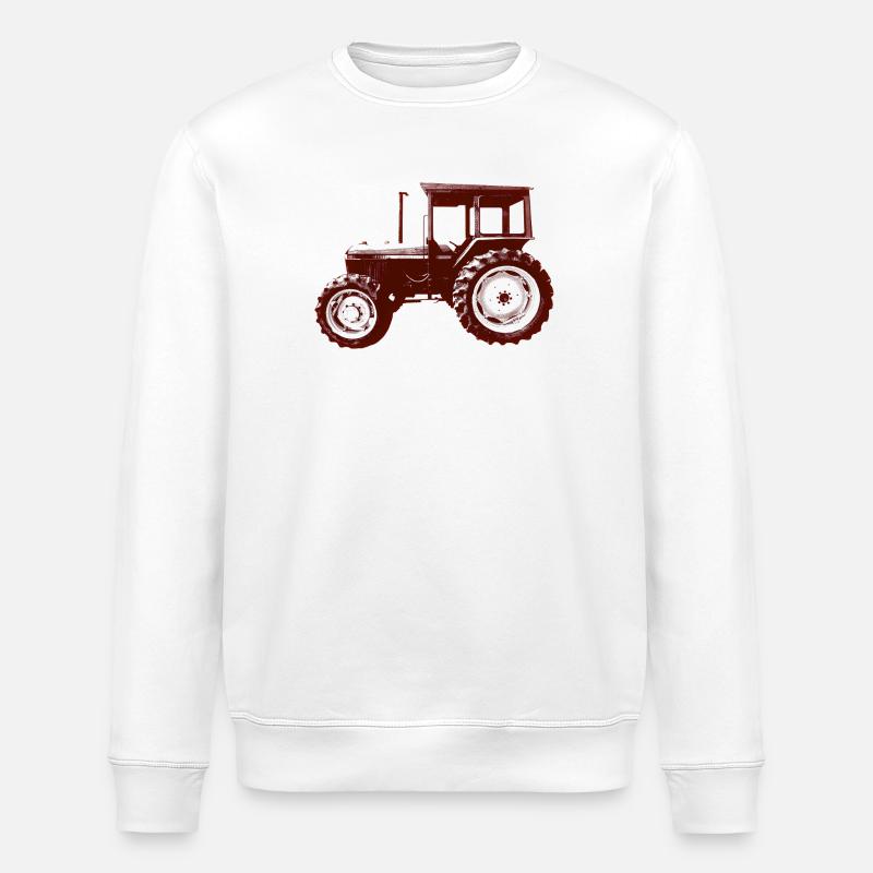 Tractor Builder - Stanley/Stella ROLLER Unisex Organic Sweatshirt - white