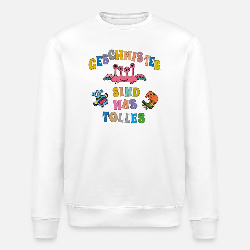 Frères et sœurs Cher frère sœur - Sweat bio ROLLER Stanley/Stella Unisexe - blanc