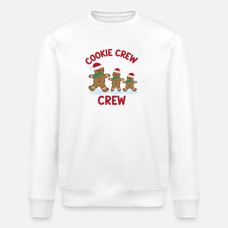 Cookie Crew Weihnachtsleute - Stanley/Stella Unisex Bio-Sweatshirt ROLLER - Weiß