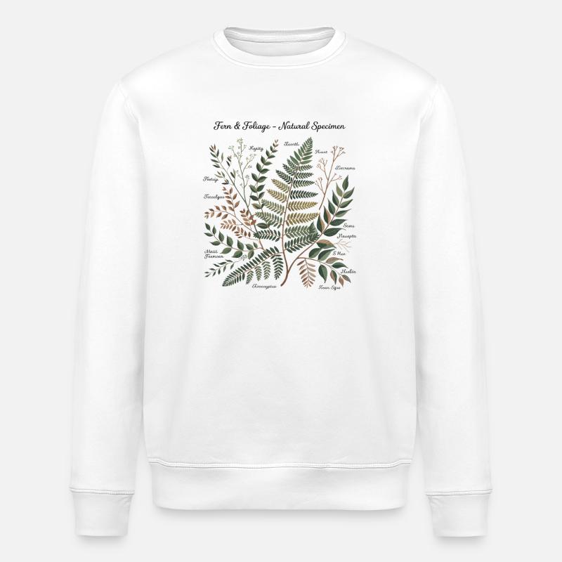 Art botanique - Sweat bio ROLLER Stanley/Stella Unisexe - blanc