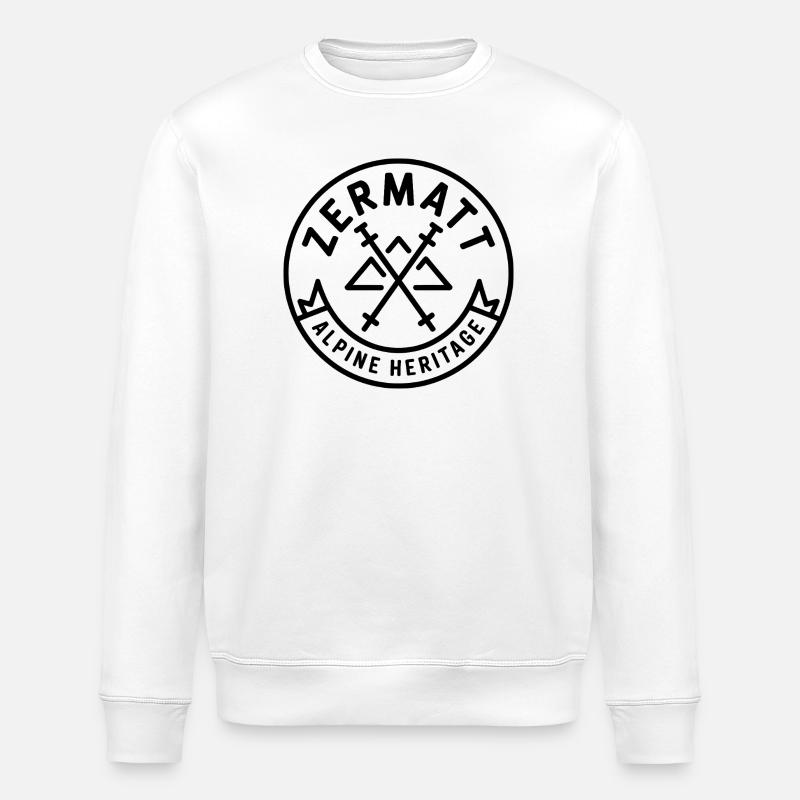 Zermatt - Souvenir Design - Stanley/Stella Unisex Bio-Sweatshirt ROLLER - Weiß
