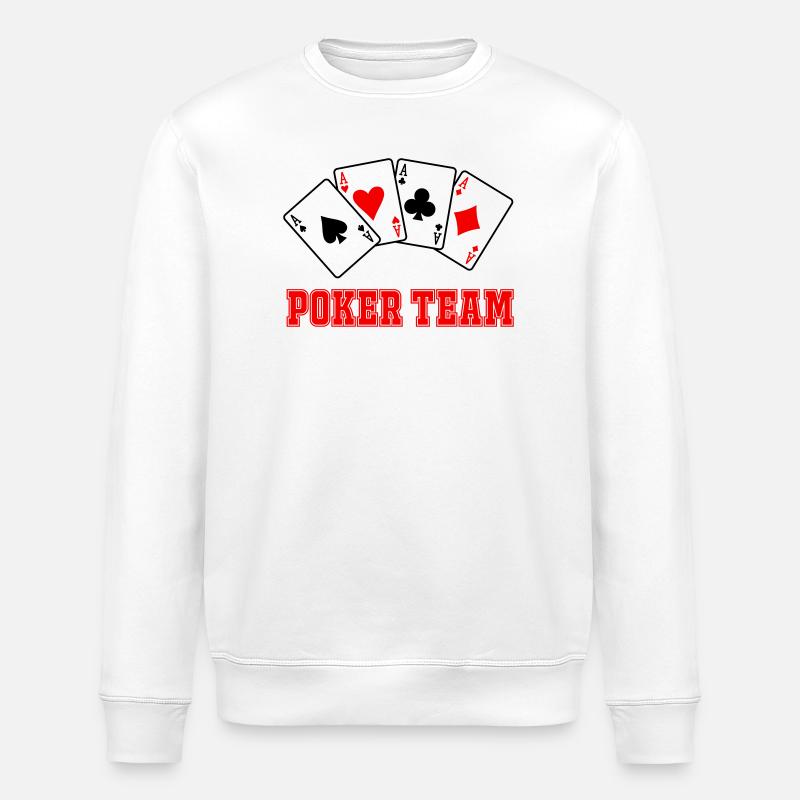 Poker Team - Stanley/Stella Unisex Bio-Sweatshirt ROLLER - Weiß