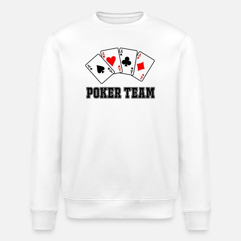 Équipe de poker - Sweat bio ROLLER Stanley/Stella Unisexe - blanc