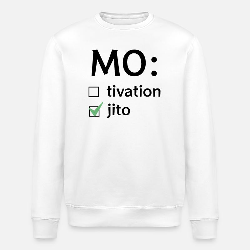 Motivation oder Mojito - Stanley/Stella Unisex Bio-Sweatshirt ROLLER - Weiß