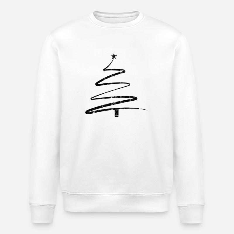 Weihnachtsbaum frohe Weihnachten - Stanley/Stella Unisex Bio-Sweatshirt ROLLER - Weiß