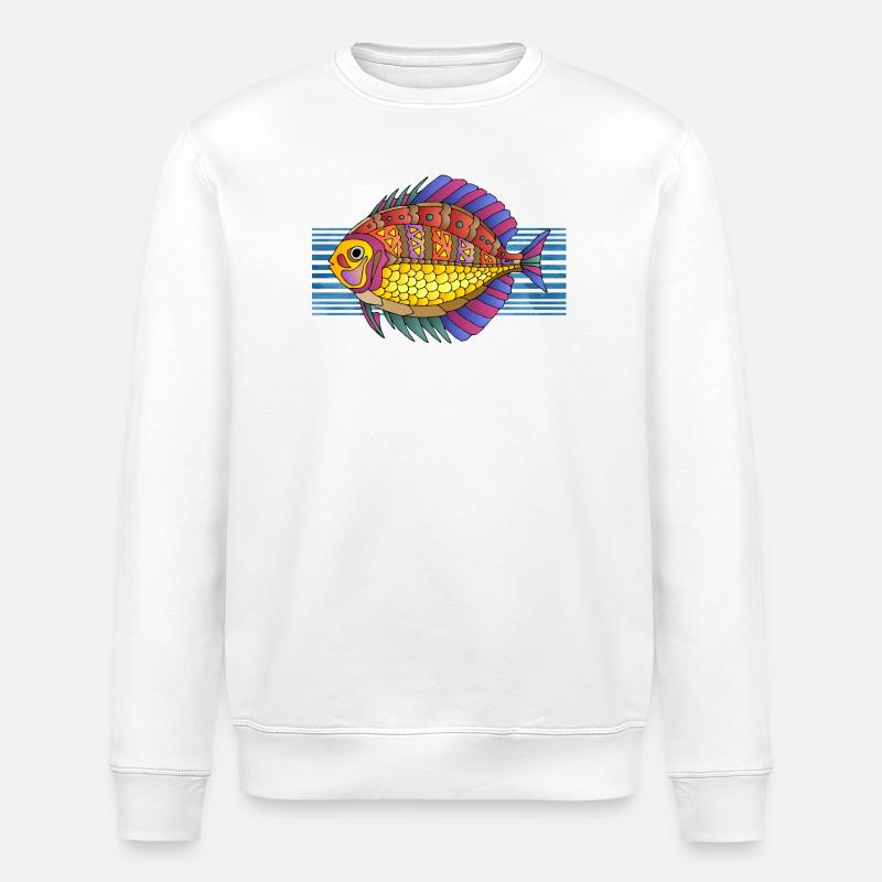 poisson - Sweat bio ROLLER Stanley/Stella Unisexe - blanc