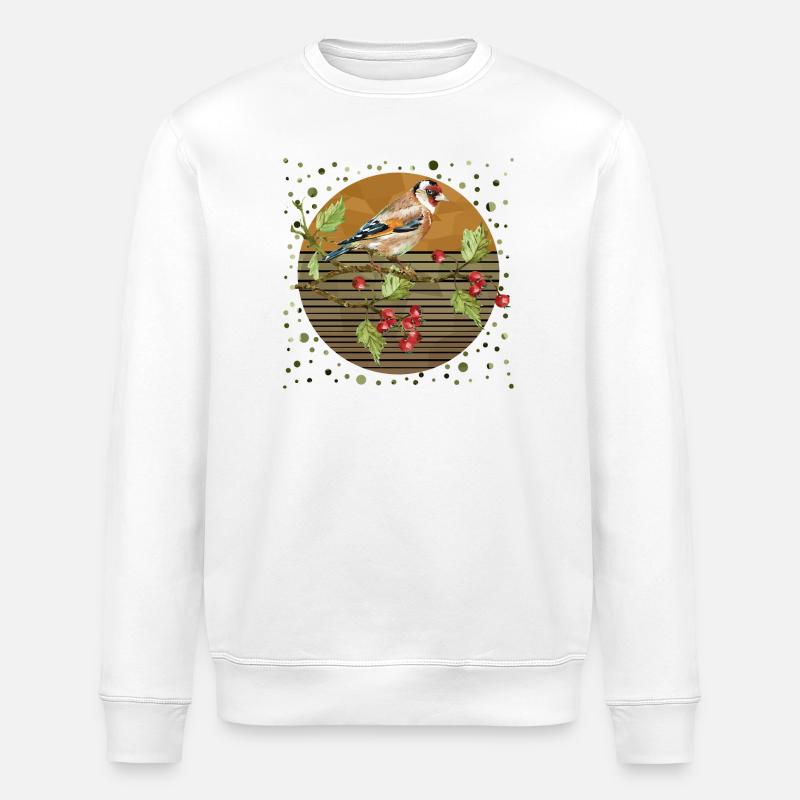 Bunter Vogel - Stanley/Stella Unisex Bio-Sweatshirt ROLLER - Weiß
