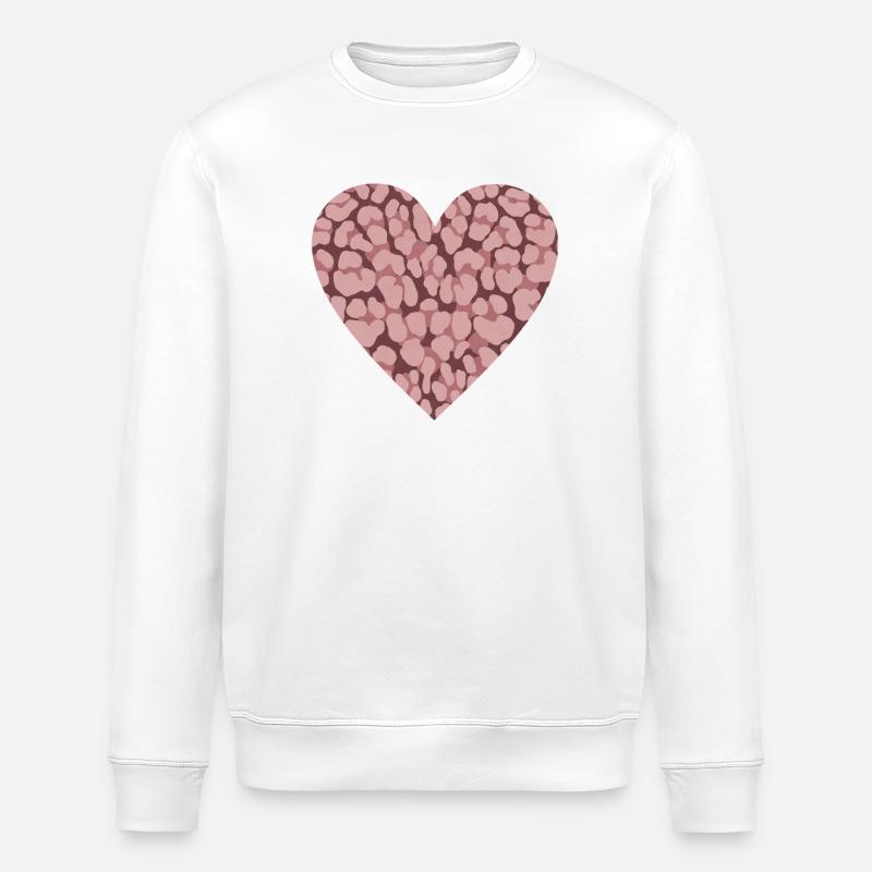 Leo Print Herbst Vibes - Stanley/Stella Unisex Bio-Sweatshirt ROLLER - Weiß