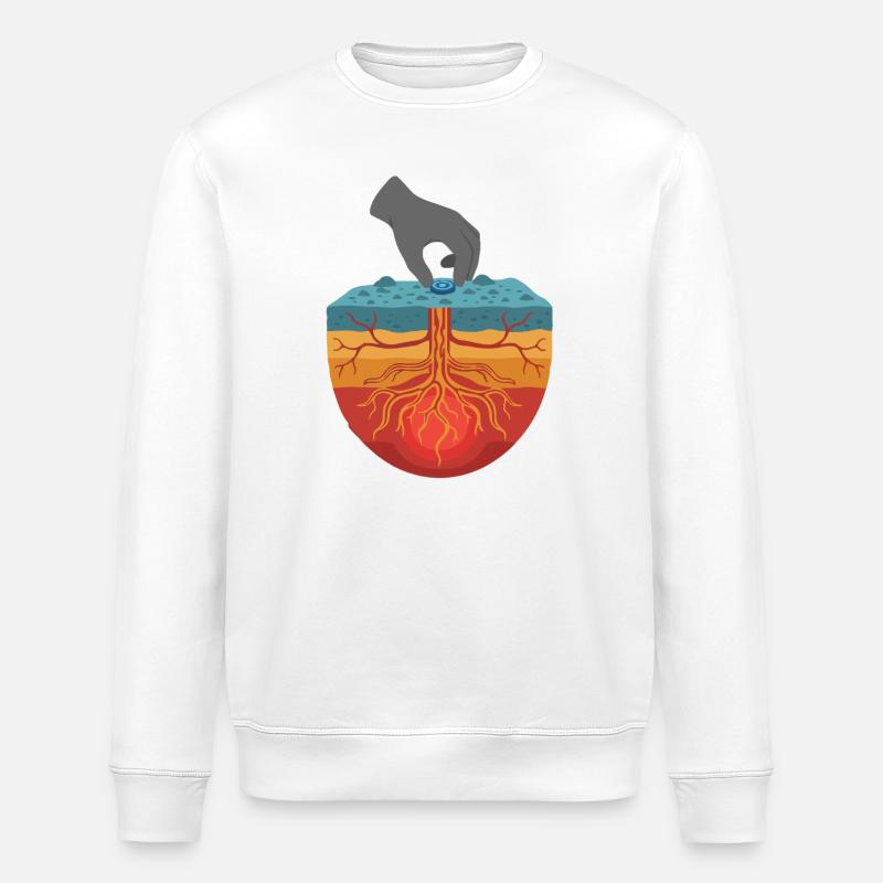 Geothermal Tech - Der Wärmesucher der Erde - Stanley/Stella Unisex Bio-Sweatshirt ROLLER - Weiß