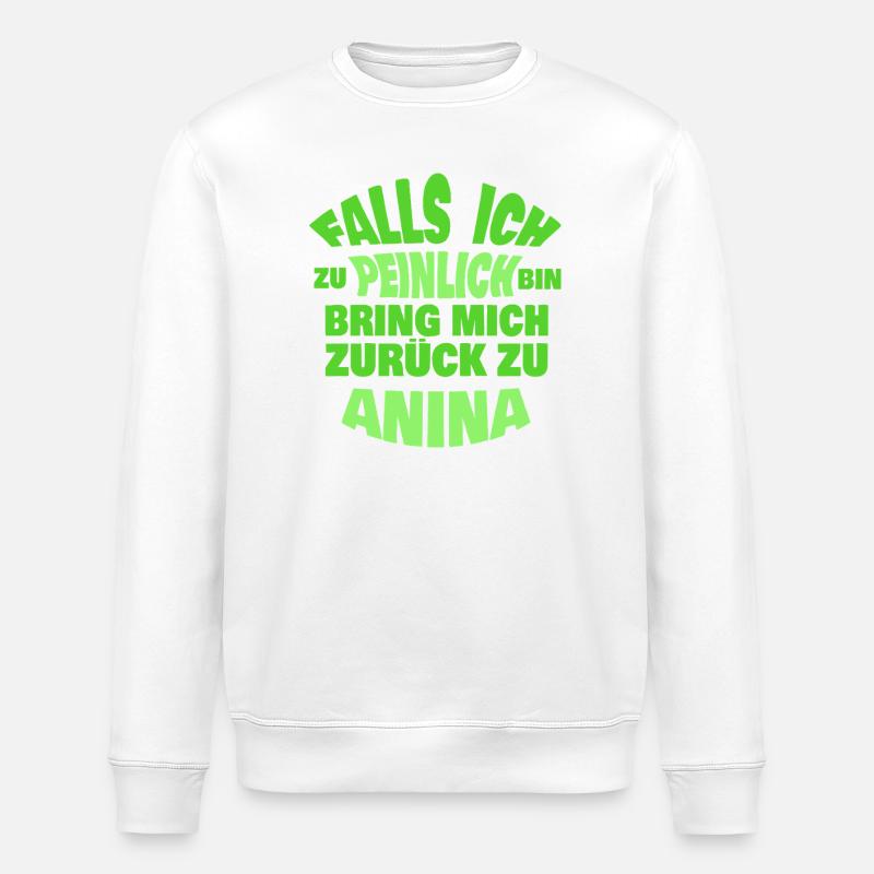 Gift for A - Stanley/Stella ROLLER Unisex Organic Sweatshirt - white