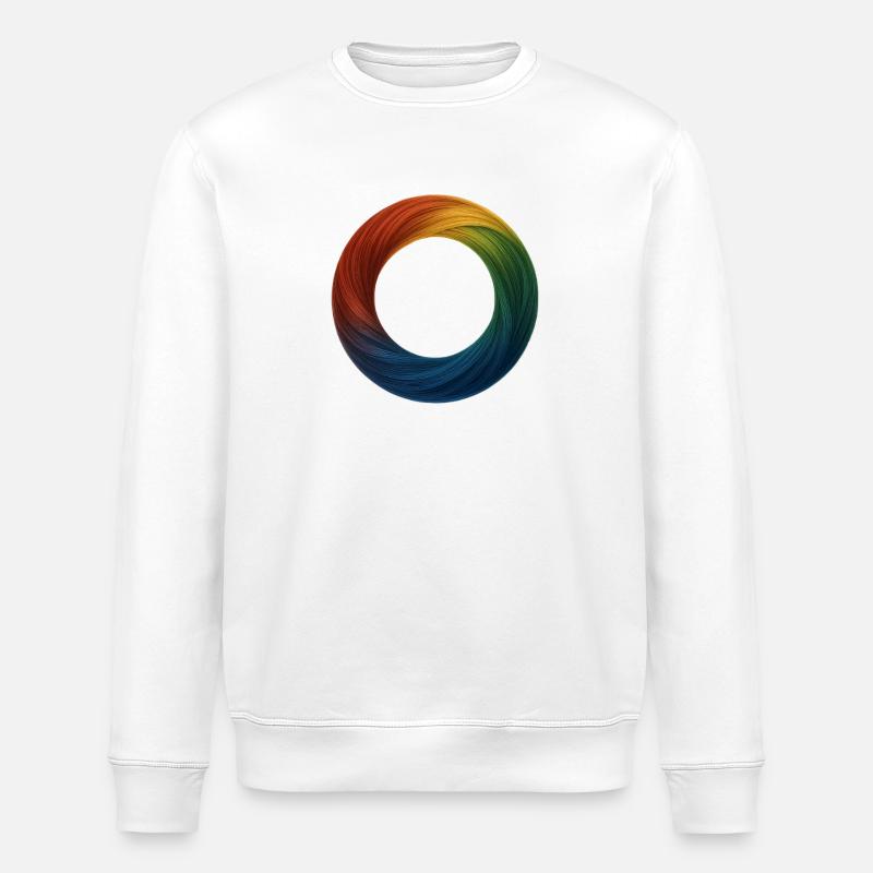 Regenbogenring Pinselzauber - Stanley/Stella Unisex Bio-Sweatshirt ROLLER - Weiß
