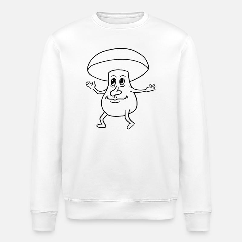 Champignon drôle - Sweat bio ROLLER Stanley/Stella Unisexe - blanc