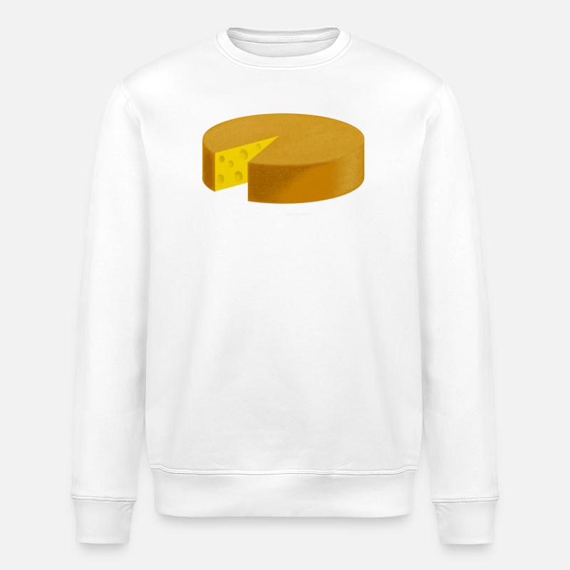Käse angeschnitten - Stanley/Stella Unisex Bio-Sweatshirt ROLLER - Weiß