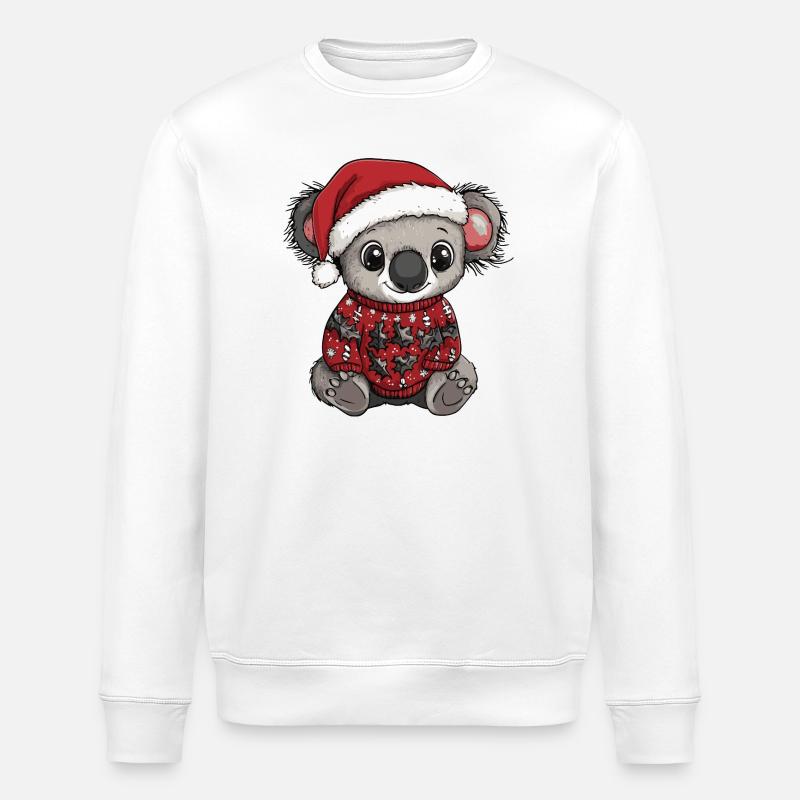 Noël Koala - Sweat bio ROLLER Stanley/Stella Unisexe - blanc
