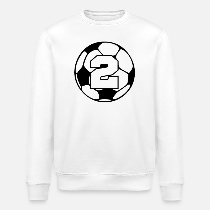 Nummer 2 Fußball - 2. Jubiläum - Stanley/Stella Unisex Bio-Sweatshirt ROLLER - Weiß