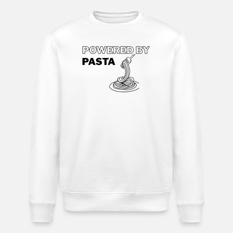 powered by pasta - Stanley/Stella ROLLER Unisex Organic Sweatshirt - white