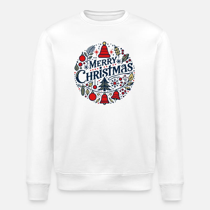 Frohe Weihnachten 3 - Stanley/Stella Unisex Bio-Sweatshirt ROLLER - Weiß